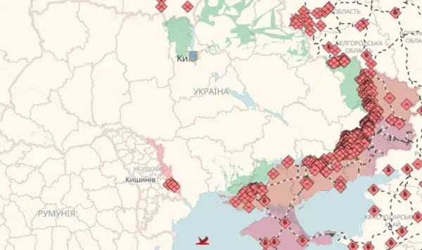Онлайн-карта бойових дій в Україні: де точаться бої на 12.08.2026